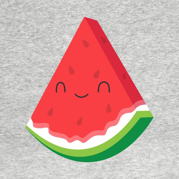 Kawaii happy watermelon slice t-shirt by happinessinatee